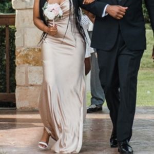 Gold champagne formal dress